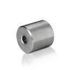 1/4-20 Threaded Barrels Diameter: 1'', Length: 1'', Brushed Satin Finish Grade 304 [Required Material Hole Size: 17/64'' ]