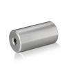 1/4-20 Threaded Barrels Diameter: 1'', Length: 3'', Brushed Satin Finish Grade 304 [Required Material Hole Size: 17/64'' ]