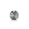 Set of 4 Screw Cover Diameter 5/8'', Satin Brushed Stainless Steel Finish (Indoor Use Only)