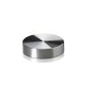 Set of 4 Screw Cover Diameter 1'', Satin Brushed Stainless Steel Finish (Indoor or Outdoor)