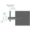 1/2'' Diameter X 3/4'' Barrel Length, Stainless Steel Brushed Finish. Easy Fasten Standoff (For Inside Use Only) [Required Material Hole Size: 3/8'']