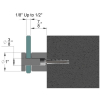 1-1/4'' Diameter X 1'' Barrel Length, Stainless Steel Polished Finish. Easy Fasten Standoff (For Inside Use Only) [Required Material Hole Size: 7/16'']