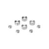 Set of 4 Screw Cover, Diameter: 1/2'', Aluminum Clear Shiny Anodized Finish, (Indoor or Outdoor Use)