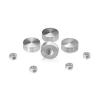 Set of 4 Screw Cover, Diameter: 11/16'' (less 3/4''), Aluminum Clear Shiny Anodized Finish, (Indoor or Outdoor Use)