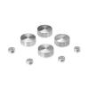 Set of 4 Screw Cover, Diameter: 11/16'' (less 3/4''), Aluminum Clear Shiny Anodized Finish, (Indoor or Outdoor Use)