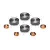 Set of 4 Screw Cover, Diameter: 11/16'' (less 3/4''), Aluminum Titanium Finish, (Indoor or Outdoor Use)