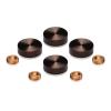 Set of 4 Screw Cover, Diameter: 13/16'' (3/4''), Aluminum Bronze Anodized Finish, (Indoor or Outdoor Use)