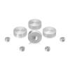 Set of 4 Screw Cover, Diameter: 13/16'' (3/4''), Aluminum Clear Anodized Finish, (Indoor or Outdoor Use)