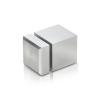5/16-18 Threaded Barrels Square 1'', Length: 1'', Clear Anodized [Required Material Hole Size: 3/8'' ]