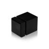 5/16-18 Threaded Barrels Square 1'', Length: 1'', Black Anodized [Required Material Hole Size: 3/8'' ]