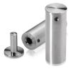 3/4'' Diameter x 2'' Barrel Length, Stainless Steel Glass Standoff Satin Brushed Finish  (Indoor) [Required Material Hole Size: 7/16'']