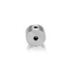 3/4'' Diameter x 1/2'' Barrel Length, Stainless Steel Glass Standoff Satin Brushed Finish Grade 304  (Indoor or Outdoor Use) [Required Material Hole Size: 7/16'']