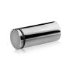 1-1/4'' Diameter X 2-1/2'' Barrel Length, Stainless Steel Polished Finish. Easy Fasten Standoff (For Inside Use Only) [Required Material Hole Size: 7/16'']