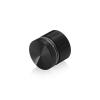 1'' Diameter X 1/2'' Barrel Length, Aluminum Flat Head Standoffs, Black Anodized Finish Easy Fasten Standoff (For Inside / Outside use) Tamper Proof Standoff [Required Material Hole Size: 7/16'']