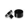 1'' Diameter X 1/2'' Barrel Length, Aluminum Flat Head Standoffs, Black Anodized Finish Easy Fasten Standoff (For Inside / Outside use) Tamper Proof Standoff [Required Material Hole Size: 7/16'']
