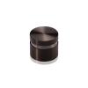 1'' Diameter X 1/2'' Barrel Length, Aluminum Flat Head Standoffs, Bronze Anodized Finish Easy Fasten Standoff (For Inside / Outside use) Tamper Proof Standoff [Required Material Hole Size: 7/16'']