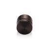 1'' Diameter X 1/2'' Barrel Length, Aluminum Flat Head Standoffs, Bronze Anodized Finish Easy Fasten Standoff (For Inside / Outside use) Tamper Proof Standoff [Required Material Hole Size: 7/16'']