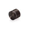 1'' Diameter X 1/2'' Barrel Length, Aluminum Flat Head Standoffs, Bronze Anodized Finish Easy Fasten Standoff (For Inside / Outside use) Tamper Proof Standoff [Required Material Hole Size: 7/16'']