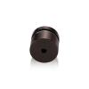 1'' Diameter X 1/2'' Barrel Length, Aluminum Flat Head Standoffs, Bronze Anodized Finish Easy Fasten Standoff (For Inside / Outside use) Tamper Proof Standoff [Required Material Hole Size: 7/16'']