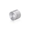 1'' Diameter X 1/2'' Barrel Length, Aluminum Flat Head Standoffs, Shiny Anodized Finish Easy Fasten Standoff (For Inside / Outside use) Tamper Proof Standoff [Required Material Hole Size: 7/16'']