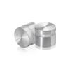 1'' Diameter X 1/2'' Barrel Length, Aluminum Flat Head Standoffs, Shiny Anodized Finish Easy Fasten Standoff (For Inside / Outside use) Tamper Proof Standoff [Required Material Hole Size: 7/16'']