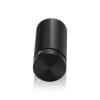 1'' Diameter X 1-3/4'' Barrel Length, Aluminum Flat Head Standoffs, Black Anodized Finish Easy Fasten Standoff (For Inside / Outside use) Tamper Proof Standoff [Required Material Hole Size: 7/16'']