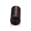 1'' Diameter X 1-3/4'' Barrel Length, Aluminum Flat Head Standoffs, Bronze Anodized Finish Easy Fasten Standoff (For Inside / Outside use) Tamper Proof Standoff [Required Material Hole Size: 7/16'']