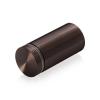 1'' Diameter X 1-3/4'' Barrel Length, Aluminum Flat Head Standoffs, Bronze Anodized Finish Easy Fasten Standoff (For Inside / Outside use) Tamper Proof Standoff [Required Material Hole Size: 7/16'']