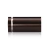 1'' Diameter X 1-3/4'' Barrel Length, Aluminum Flat Head Standoffs, Bronze Anodized Finish Easy Fasten Standoff (For Inside / Outside use) Tamper Proof Standoff [Required Material Hole Size: 7/16'']