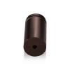 1'' Diameter X 1-3/4'' Barrel Length, Aluminum Flat Head Standoffs, Bronze Anodized Finish Easy Fasten Standoff (For Inside / Outside use) Tamper Proof Standoff [Required Material Hole Size: 7/16'']