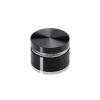 1-1/4'' Diameter X 1/2'' Barrel Length, Aluminum Flat Head Standoffs, Black Anodized Finish Easy Fasten Standoff (For Inside / Outside use) Tamper Proof Standoff [Required Material Hole Size: 7/16'']