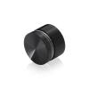 1-1/4'' Diameter X 1/2'' Barrel Length, Aluminum Flat Head Standoffs, Black Anodized Finish Easy Fasten Standoff (For Inside / Outside use) Tamper Proof Standoff [Required Material Hole Size: 7/16'']