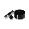 1-1/4'' Diameter X 1/2'' Barrel Length, Aluminum Flat Head Standoffs, Black Anodized Finish Easy Fasten Standoff (For Inside / Outside use) Tamper Proof Standoff [Required Material Hole Size: 7/16'']