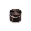 1-1/4'' Diameter X 1/2'' Barrel Length, Aluminum Flat Head Standoffs, Bronze Anodized Finish Easy Fasten Standoff (For Inside / Outside use) Tamper Proof Standoff [Required Material Hole Size: 7/16'']