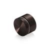 1-1/4'' Diameter X 1/2'' Barrel Length, Aluminum Flat Head Standoffs, Bronze Anodized Finish Easy Fasten Standoff (For Inside / Outside use) Tamper Proof Standoff [Required Material Hole Size: 7/16'']