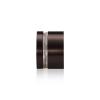 1-1/4'' Diameter X 1/2'' Barrel Length, Aluminum Flat Head Standoffs, Bronze Anodized Finish Easy Fasten Standoff (For Inside / Outside use) Tamper Proof Standoff [Required Material Hole Size: 7/16'']