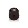 1-1/4'' Diameter X 1/2'' Barrel Length, Aluminum Flat Head Standoffs, Bronze Anodized Finish Easy Fasten Standoff (For Inside / Outside use) Tamper Proof Standoff [Required Material Hole Size: 7/16'']