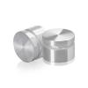 1-1/4'' Diameter X 1/2'' Barrel Length, Aluminum Flat Head Standoffs, Shiny Anodized Finish Easy Fasten Standoff (For Inside / Outside use) Tamper Proof Standoff [Required Material Hole Size: 7/16'']