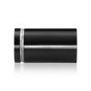 1-1/4'' Diameter X 1-3/4'' Barrel Length, Aluminum Flat Head Standoffs, Black Anodized Finish Easy Fasten Standoff (For Inside / Outside use) Tamper Proof Standoff [Required Material Hole Size: 7/16'']