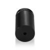 1-1/4'' Diameter X 1-3/4'' Barrel Length, Aluminum Flat Head Standoffs, Black Anodized Finish Easy Fasten Standoff (For Inside / Outside use) Tamper Proof Standoff [Required Material Hole Size: 7/16'']