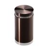 1-1/4'' Diameter X 1-3/4'' Barrel Length, Aluminum Flat Head Standoffs, Bronze Anodized Finish Easy Fasten Standoff (For Inside / Outside use) Tamper Proof Standoff [Required Material Hole Size: 7/16'']