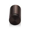1-1/4'' Diameter X 1-3/4'' Barrel Length, Aluminum Flat Head Standoffs, Bronze Anodized Finish Easy Fasten Standoff (For Inside / Outside use) Tamper Proof Standoff [Required Material Hole Size: 7/16'']