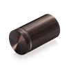 1-1/4'' Diameter X 1-3/4'' Barrel Length, Aluminum Flat Head Standoffs, Bronze Anodized Finish Easy Fasten Standoff (For Inside / Outside use) Tamper Proof Standoff [Required Material Hole Size: 7/16'']