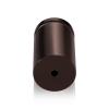 1-1/4'' Diameter X 1-3/4'' Barrel Length, Aluminum Flat Head Standoffs, Bronze Anodized Finish Easy Fasten Standoff (For Inside / Outside use) Tamper Proof Standoff [Required Material Hole Size: 7/16'']