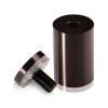 1-1/4'' Diameter X 1-3/4'' Barrel Length, Aluminum Flat Head Standoffs, Bronze Anodized Finish Easy Fasten Standoff (For Inside / Outside use) Tamper Proof Standoff [Required Material Hole Size: 7/16'']