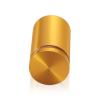 1-1/4'' Diameter X 1-3/4'' Barrel Length, Aluminum Flat Head Standoffs, Gold Anodized Finish Easy Fasten Standoff (For Inside / Outside use) Tamper Proof Standoff [Required Material Hole Size: 7/16'']