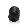 1-1/4'' Diameter X 1'' Barrel Length, Aluminum Flat Head Standoffs, Black Anodized Finish Easy Fasten Standoff (For Inside / Outside use) Tamper Proof Standoff [Required Material Hole Size: 7/16'']