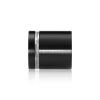 1-1/4'' Diameter X 1'' Barrel Length, Aluminum Flat Head Standoffs, Black Anodized Finish Easy Fasten Standoff (For Inside / Outside use) Tamper Proof Standoff [Required Material Hole Size: 7/16'']