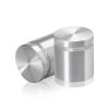1-1/4'' Diameter X 1'' Barrel Length, Aluminum Flat Head Standoffs, Shiny Anodized Finish Easy Fasten Standoff (For Inside / Outside use) Tamper Proof Standoff [Required Material Hole Size: 7/16'']