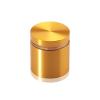 1-1/4'' Diameter X 1'' Barrel Length, Aluminum Flat Head Standoffs, Gold Anodized Finish Easy Fasten Standoff (For Inside / Outside use) Tamper Proof Standoff [Required Material Hole Size: 7/16'']